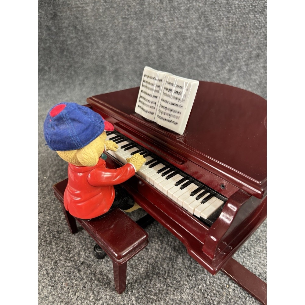 Mr. Christmas "Teddy Takes Requests" Grand Piano Playing Teddy Bear Complete
